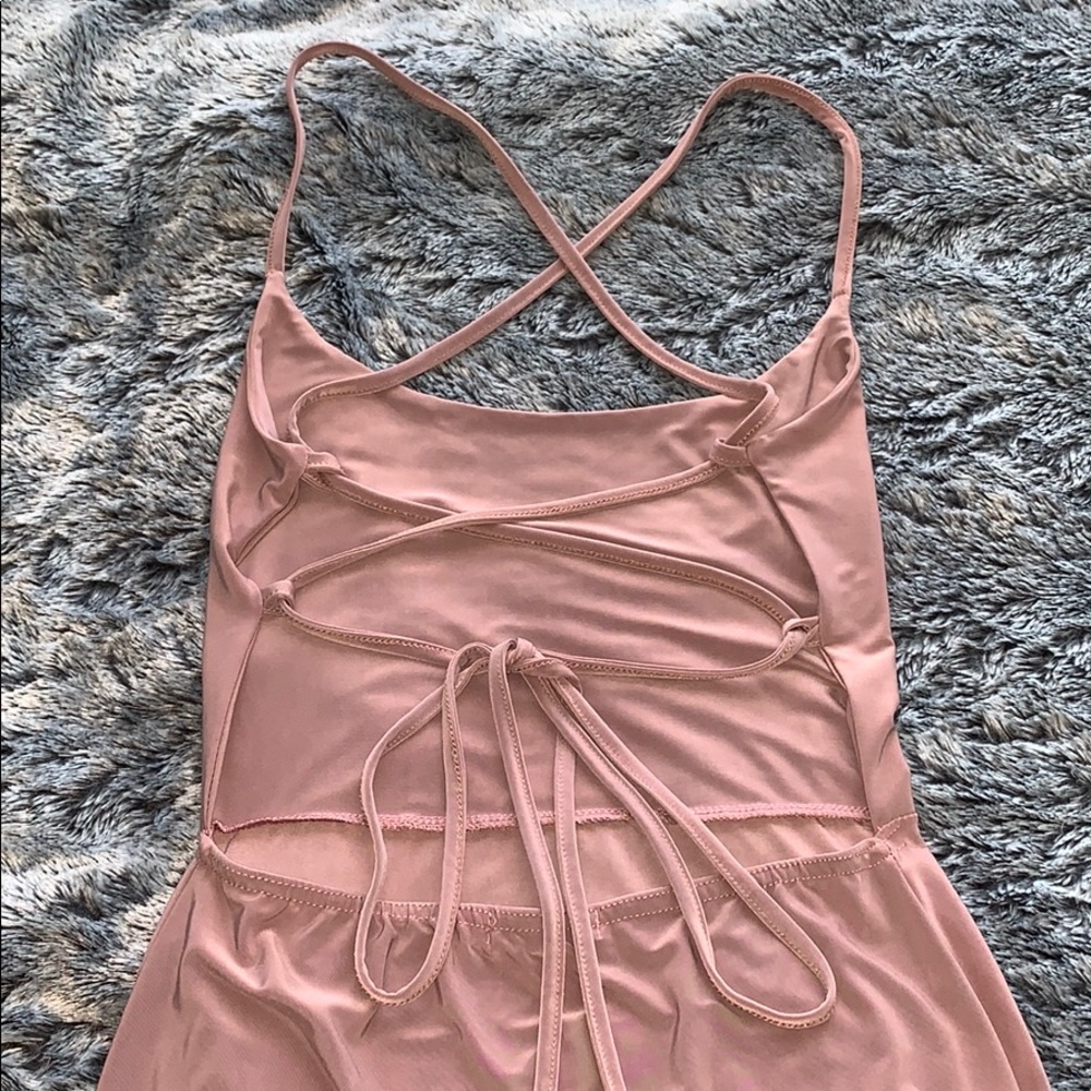 Boohoo Mauve Tie Dress